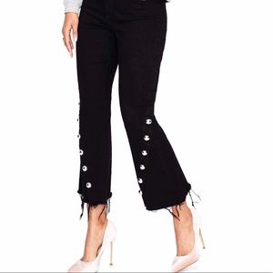Rachel Rachel Roy Crop Flare Black Denim